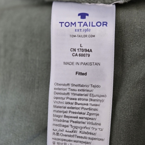 TOM TAILOR Soft Green Cotton Denim Jacket. Size Large - Picture 10 of 13